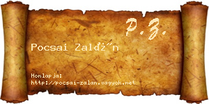 Pocsai Zalán névjegykártya