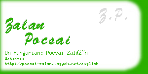 zalan pocsai business card